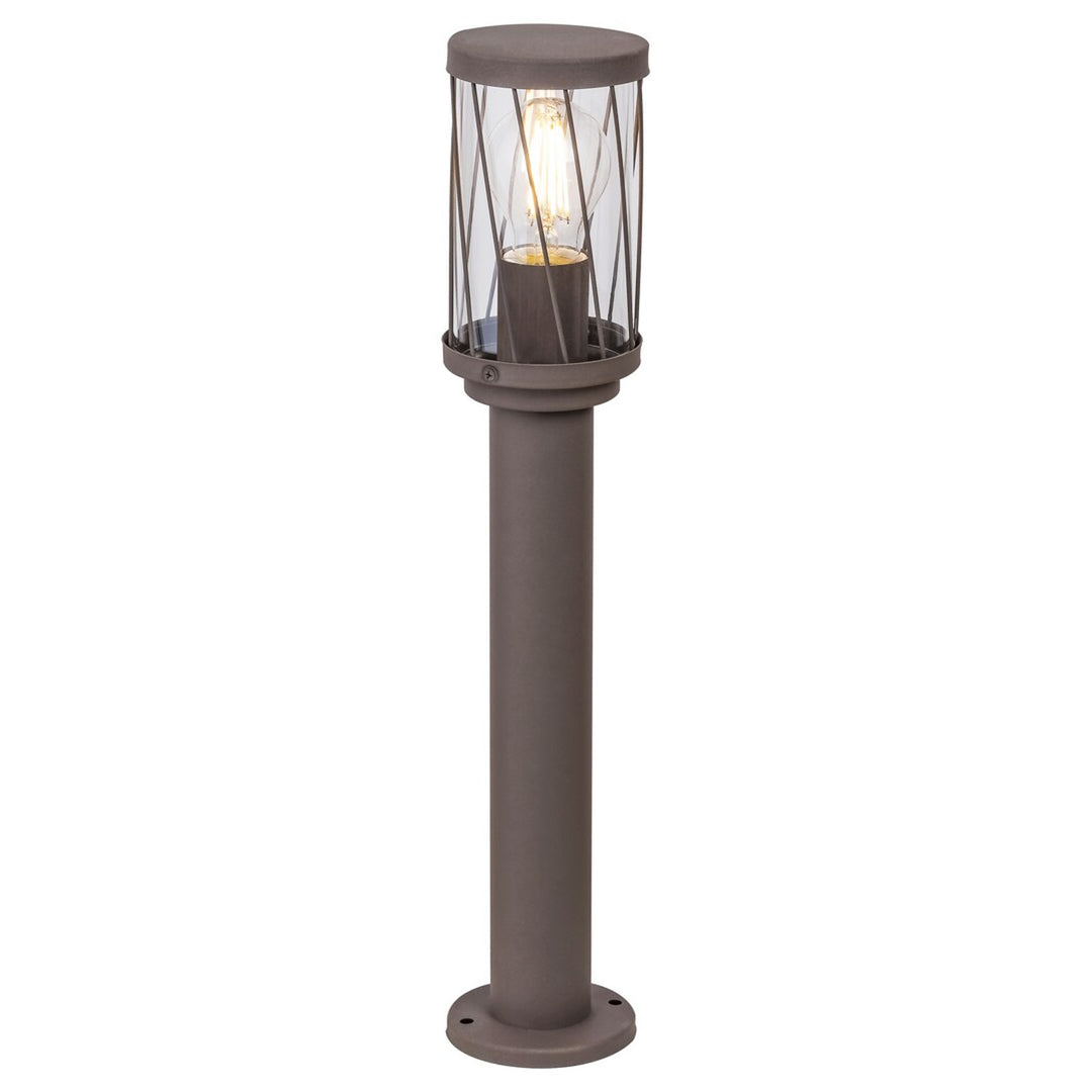 Lámpara de jardín de pie Rabalux Budapest, IP44, color marrón, casquillo E27, máx. 40 W, 8889