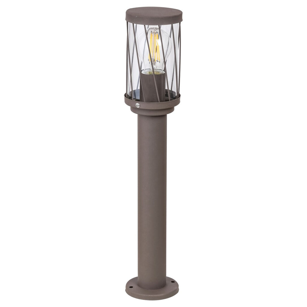 Lámpara de jardín de pie Rabalux Budapest, IP44, color marrón, casquillo E27, máx. 40 W, 8889