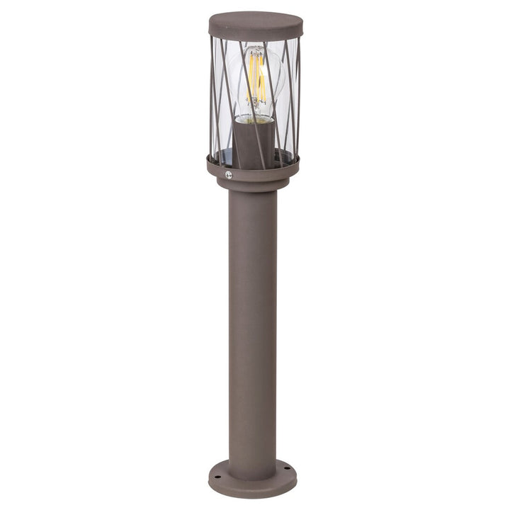 Lámpara de jardín de pie Rabalux Budapest, IP44, color marrón, casquillo E27, máx. 40 W, 8889