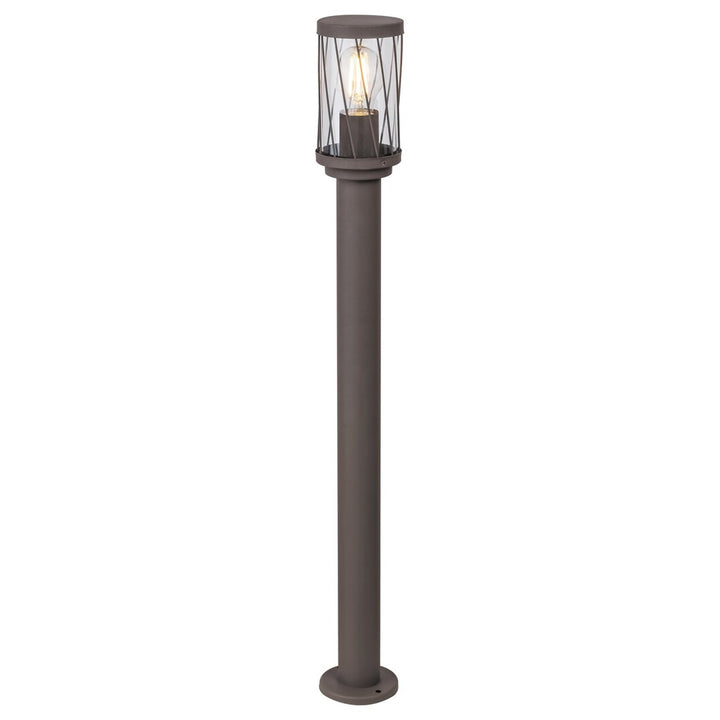Lámpara de jardín de pie Rabalux Budapest, IP44, color marrón, casquillo E27, máx. 40 W, 8890