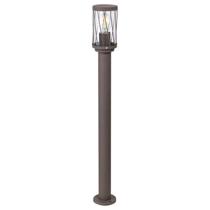Lámpara de jardín de pie Rabalux Budapest, IP44, color marrón, casquillo E27, máx. 40 W, 8890