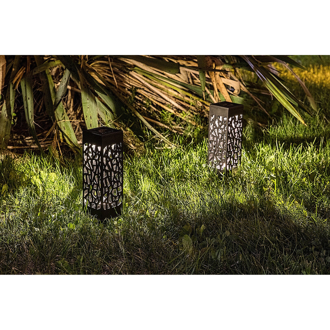 Lámpara solar Mora, 2 lm, grado de protección IP23, color negro, LED de 0,16 W, 8949