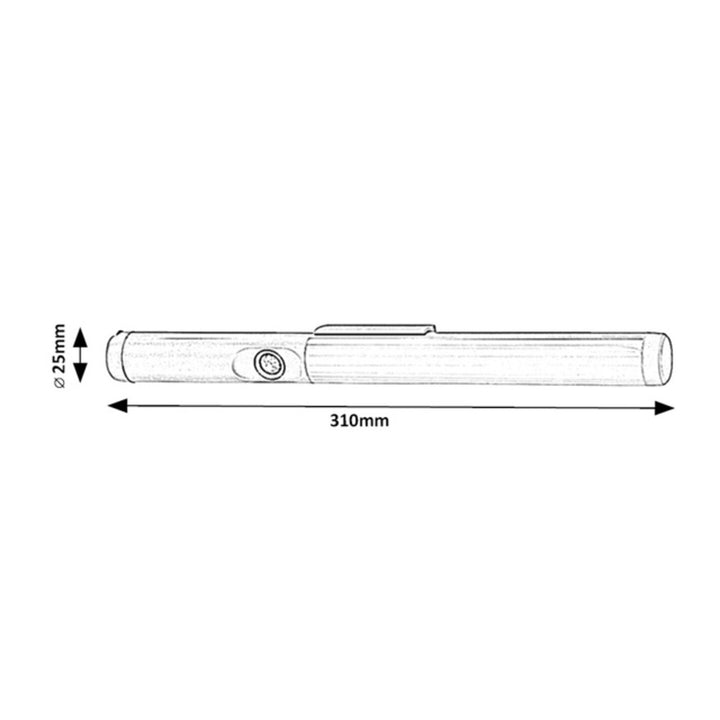 Lámpara para debajo de armarios Rekar, 180 LM, IP20, color plateado, LED de 3 W, 78031