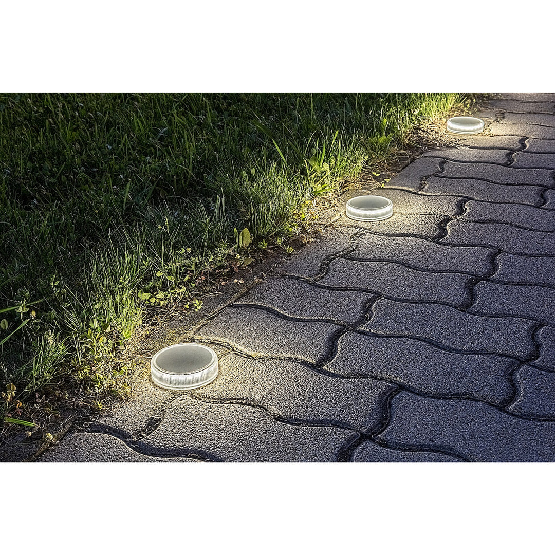 Lámpara solar Trillo LED de 0,3 W, sensor crepuscular, color transparente, IP65, K 4000, 77175
