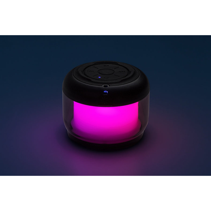 Lámpara de escritorio Rabalux Radelia, altavoz Bluetooth, RGB, negra, IP20, batería, 76110