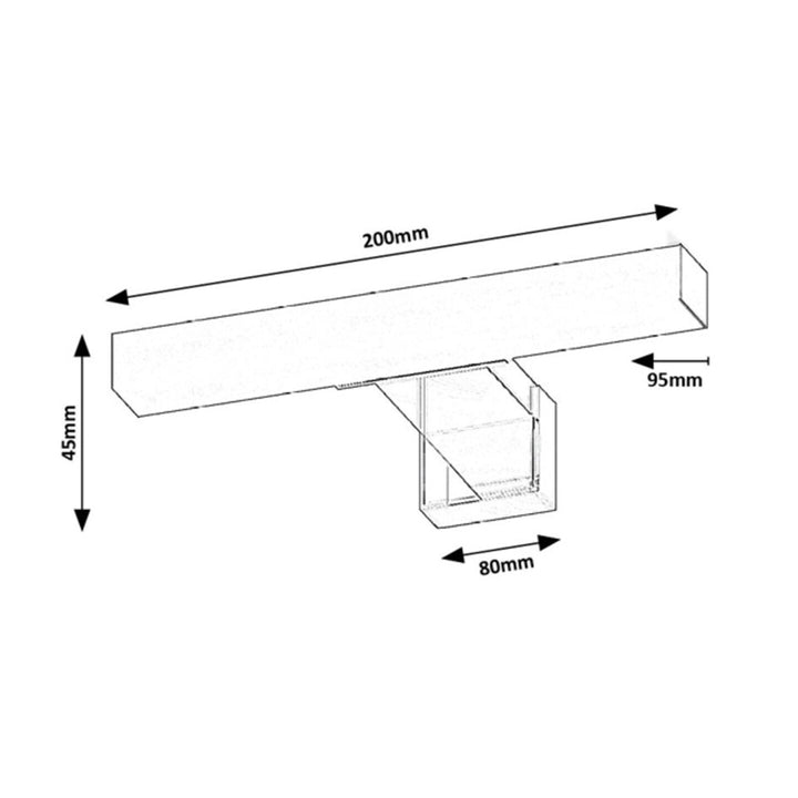 Lámpara de baño Rabalux Oliro LED 4 W, cromada, IP44, 4000 K, 75047