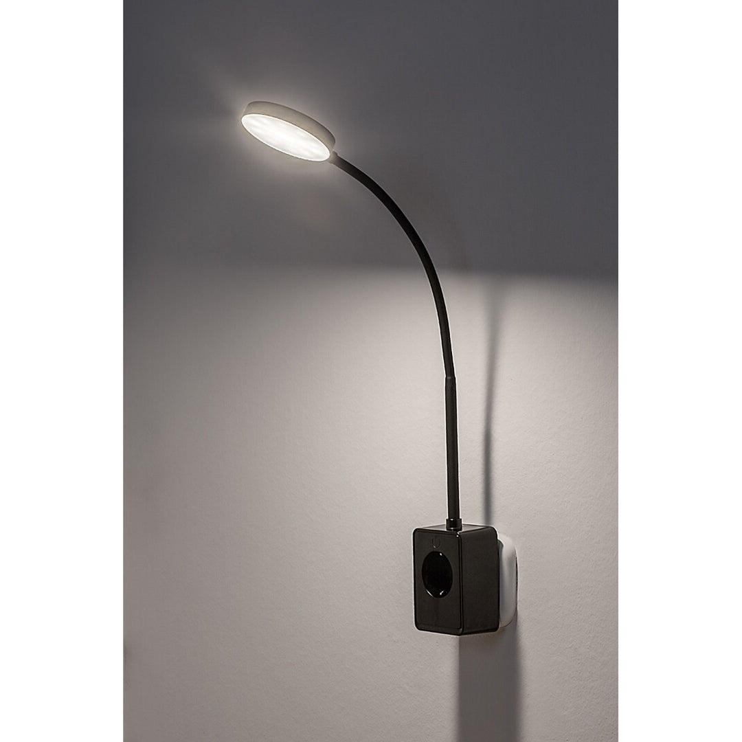 Aplique Rabalux Tivro, LED 4 W, negro, IP20, 3 opciones de temperatura de color: 3000, 4000 y 6000, 71284