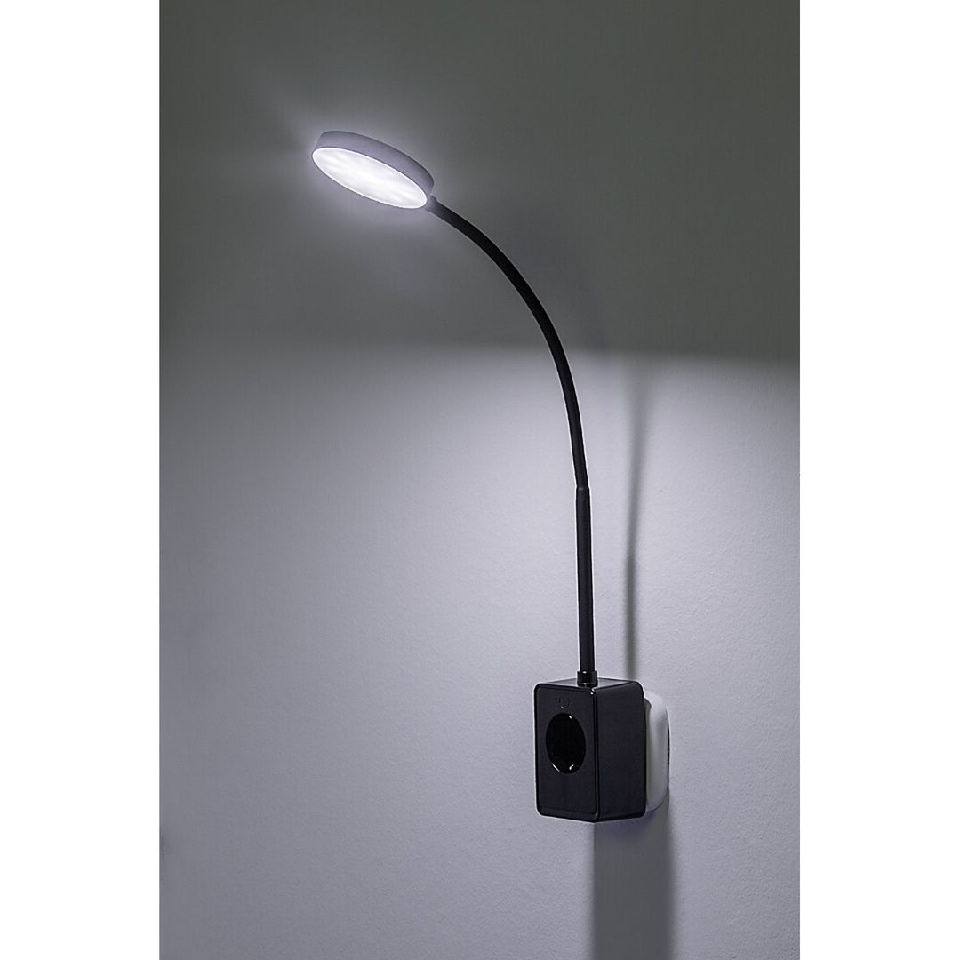 Aplique Rabalux Tivro, LED 4 W, negro, IP20, 3 opciones de temperatura de color: 3000, 4000 y 6000, 71284