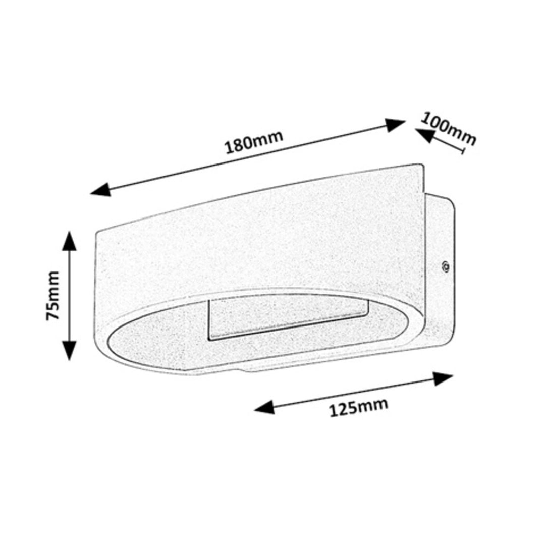 Aplique exterior Rabalux Gerla, blanco, LED 9 W, IP54, 3000 K, 77178