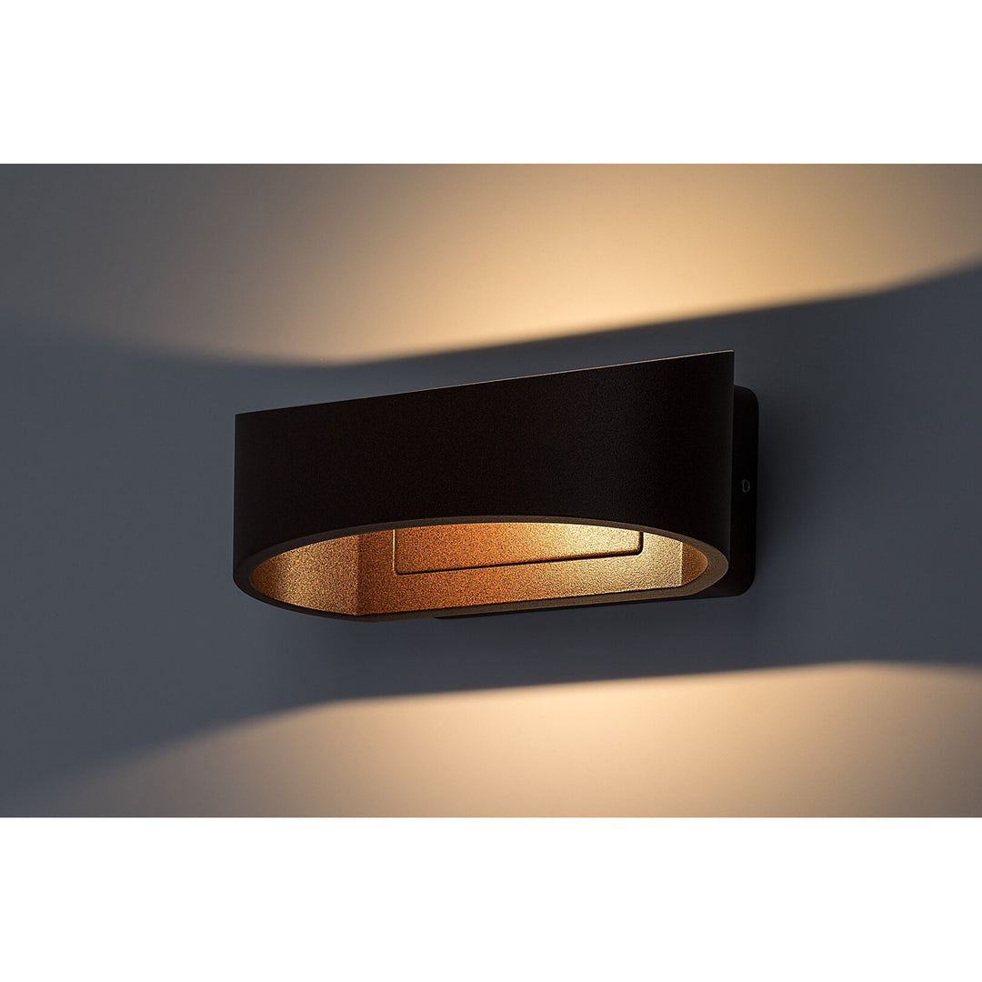 Aplique exterior Rabalux Gerla, color marrón, LED 9 W, IP54, 3000 K, 77180