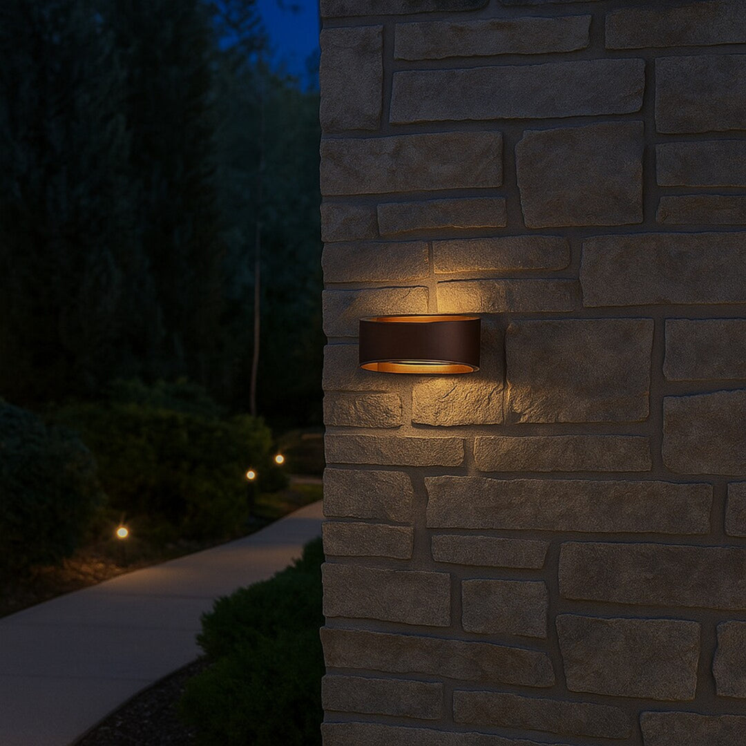 Aplique exterior Rabalux Gerla, color marrón, LED 9 W, IP54, 3000 K, 77180