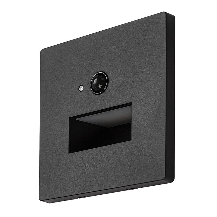 Lámpara Lunca LED 1 W IP20 negra 3000, 4500, 6500 K con sensor de movimiento y sensor de luz, 77197