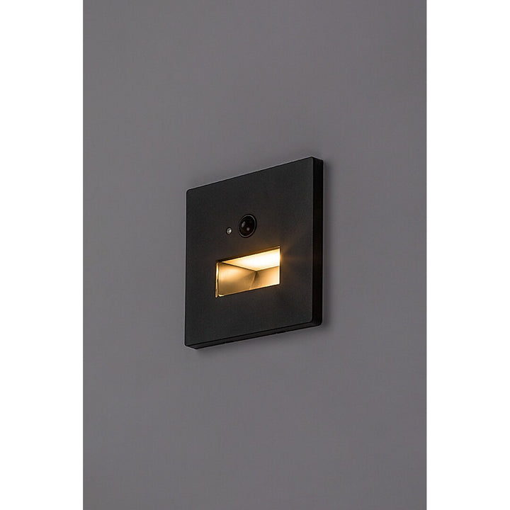 Lámpara Lunca LED 1 W IP20 negra 3000, 4500, 6500 K con sensor de movimiento y sensor de luz, 77197