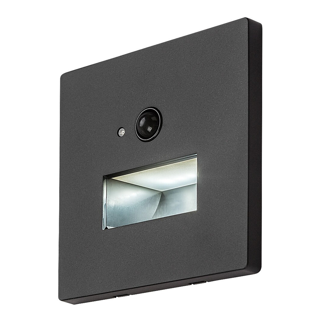 Lámpara Lunca LED 1 W IP20 negra 3000, 4500, 6500 K con sensor de movimiento y sensor de luz, 77197