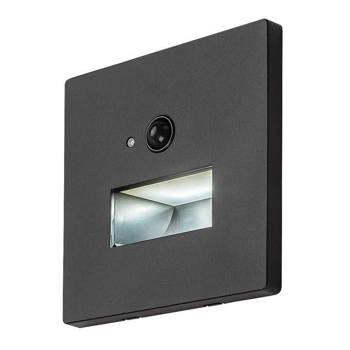 Lámpara Lunca LED 1 W IP20 negra 3000, 4500, 6500 K con sensor de movimiento y sensor de luz, 77197
