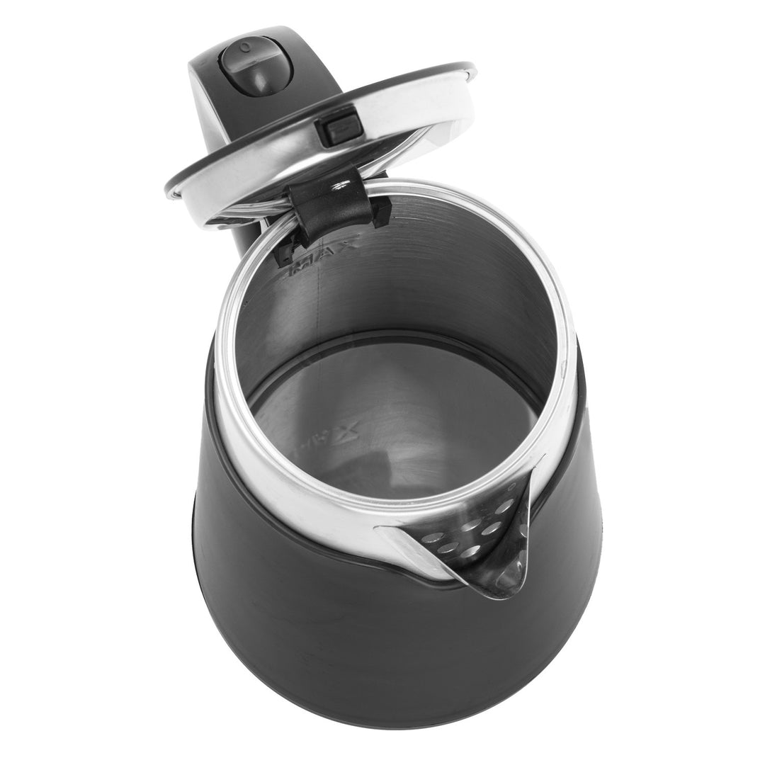 Hervidor eléctrico Adler, de metal, 0,6 l, silencioso, potencia de 800 W, negro. AD 1372