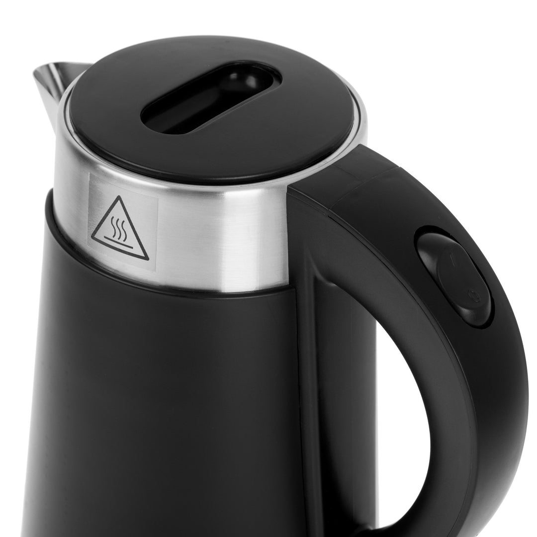 Hervidor eléctrico Adler, de metal, 0,6 l, silencioso, potencia de 800 W, negro. AD 1372