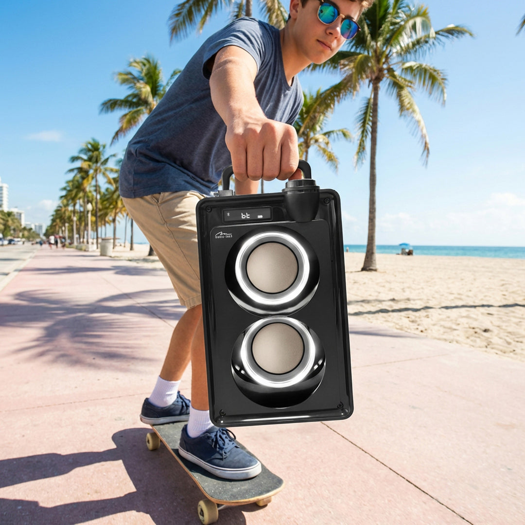 Altavoz Bluetooth portátil OVERBOX MT3186, radio FM, compatible con tarjetas SD y USB, potencia RMS de 30 W, Mediatech