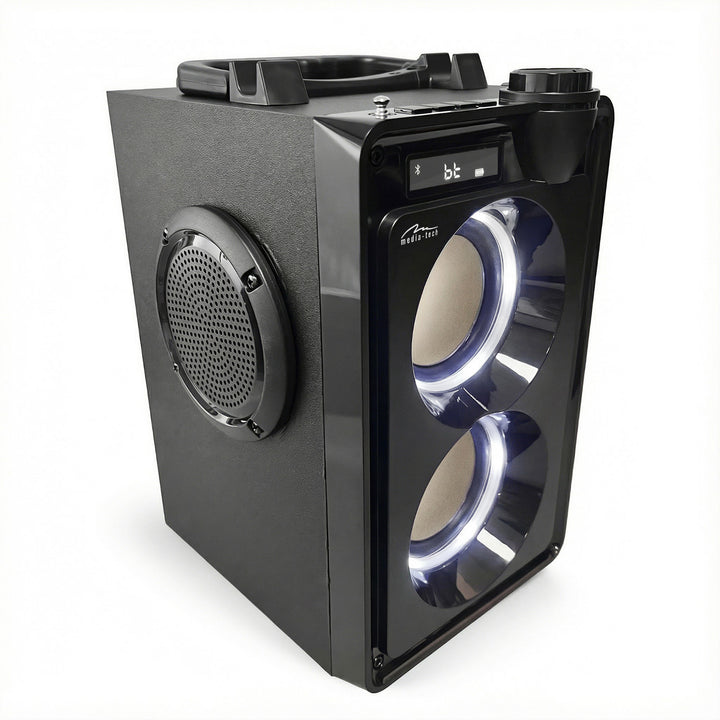 Altavoz Bluetooth portátil OVERBOX MT3186, radio FM, compatible con tarjetas SD y USB, potencia RMS de 30 W, Mediatech