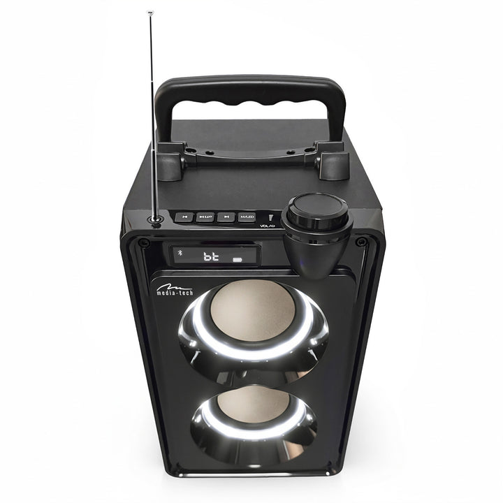 Altavoz Bluetooth portátil OVERBOX MT3186, radio FM, compatible con tarjetas SD y USB, potencia RMS de 30 W, Mediatech