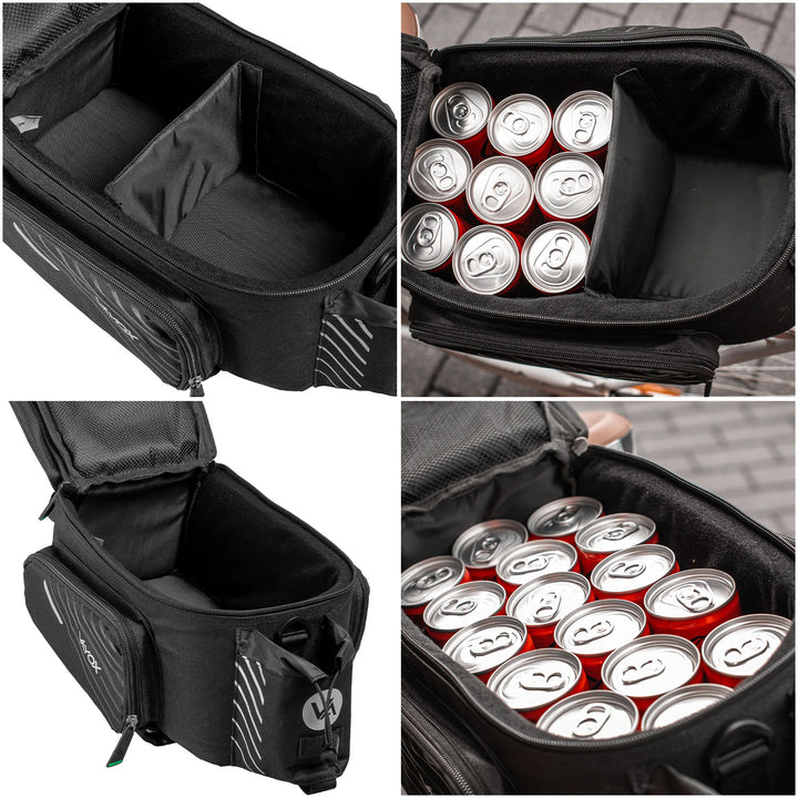 Bolsa, alforja de bicicleta para el portaequipajes trasero, capacidad de 12 l, impermeable, Vayox