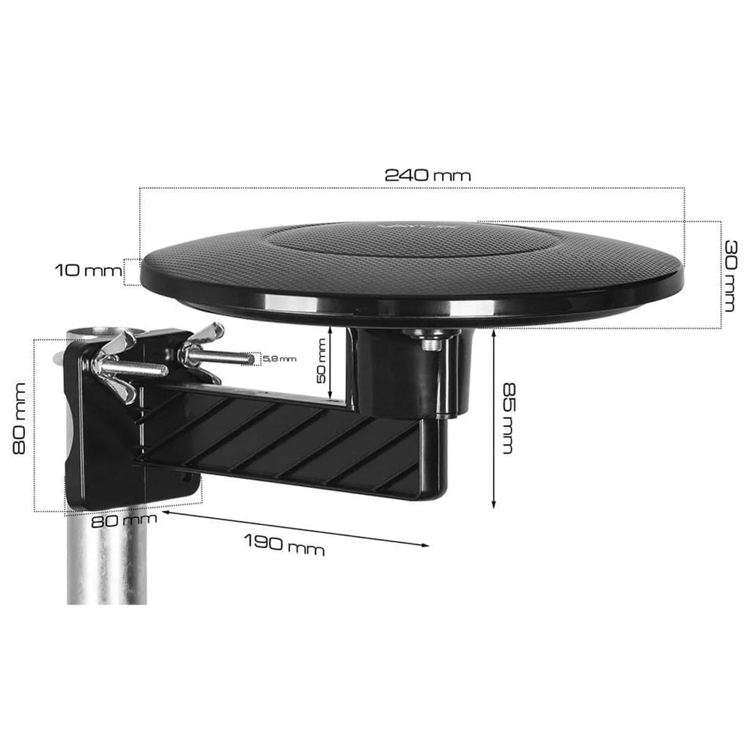 Antena DVBT-2 para televisión terrestre, omnidireccional, MUX8, 4K, filtro 5G LTE, Digital360, Vayox