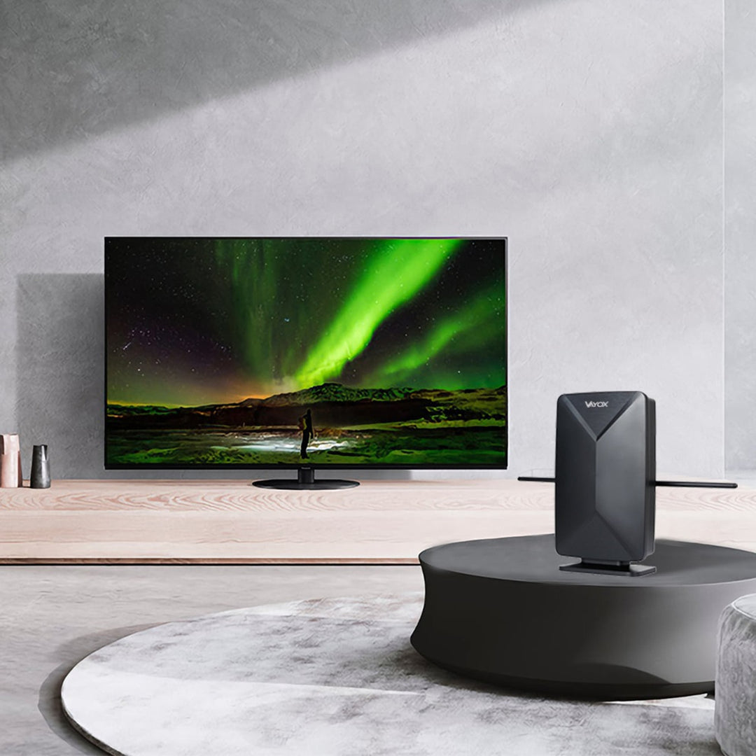 Antena activa, de interior, de exterior, DVB-T2, televisión terrestre 4K, Vayox