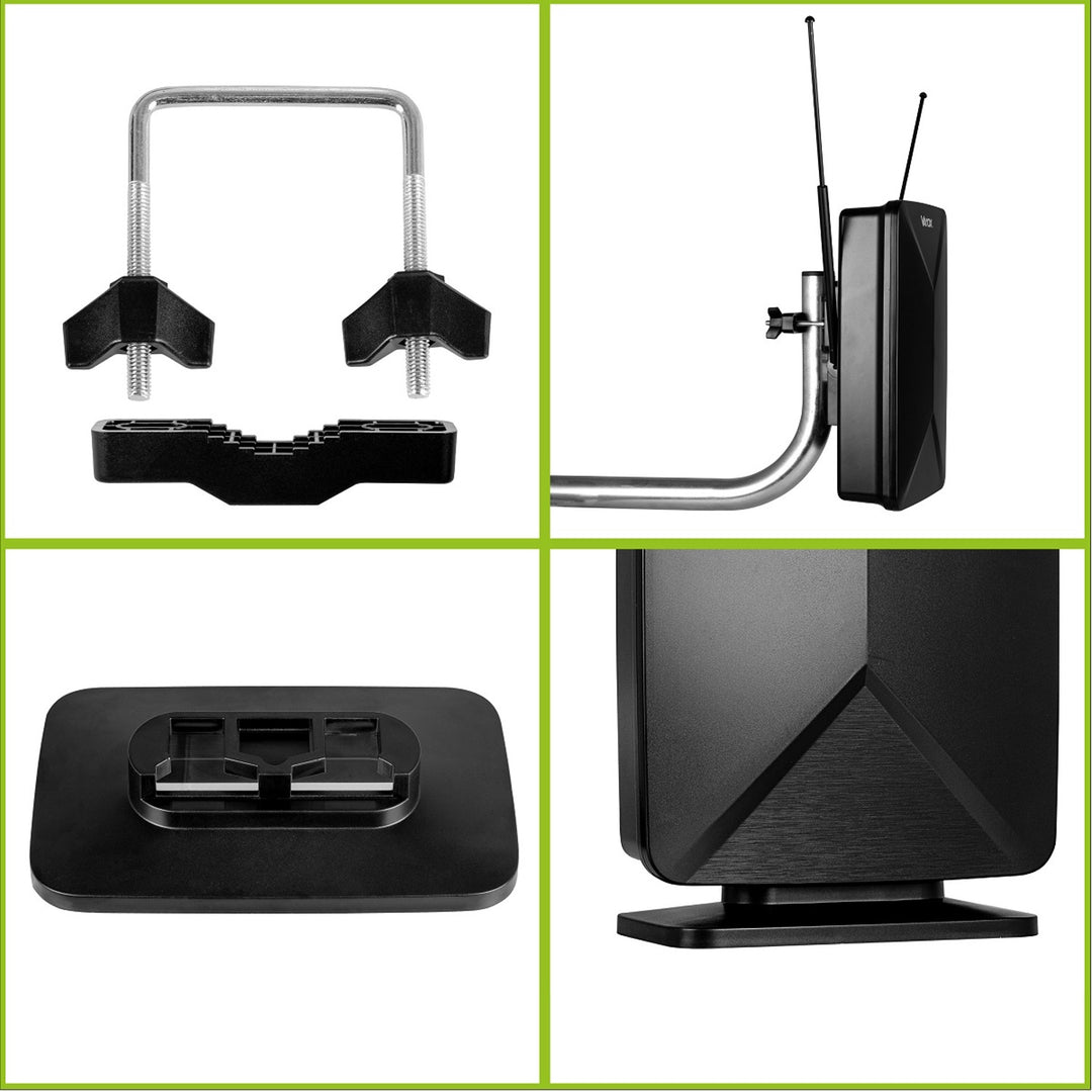 Antena activa, de interior, de exterior, DVB-T2, televisión terrestre 4K, Vayox