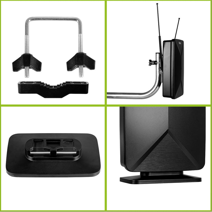 Antena activa, de interior, de exterior, DVB-T2, televisión terrestre 4K, Vayox