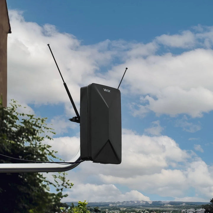 Antena activa, de interior, de exterior, DVB-T2, televisión terrestre 4K, Vayox