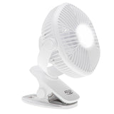 Ventilador a batería de 5"/12,7 cm con clip - USB / LED, AD 7335, Adler