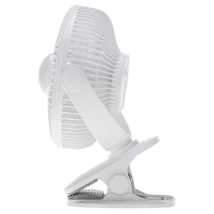 Ventilador a batería de 5"/12,7 cm con clip - USB / LED, AD 7335, Adler
