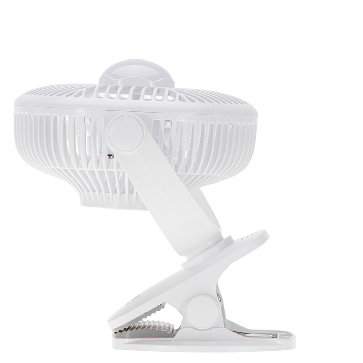 Ventilador a batería de 5"/12,7 cm con clip - USB / LED, AD 7335, Adler