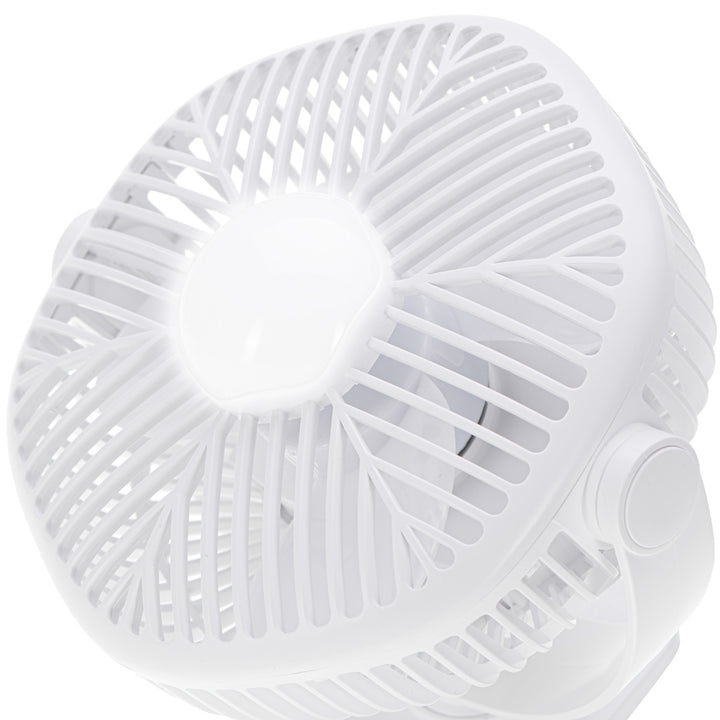 Ventilador a batería de 5"/12,7 cm con clip - USB / LED, AD 7335, Adler