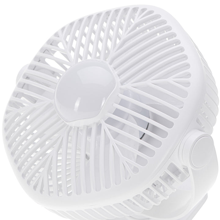Ventilador a batería de 5"/12,7 cm con clip - USB / LED, AD 7335, Adler