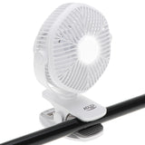 Ventilador a batería de 5"/12,7 cm con clip - USB / LED, AD 7335, Adler