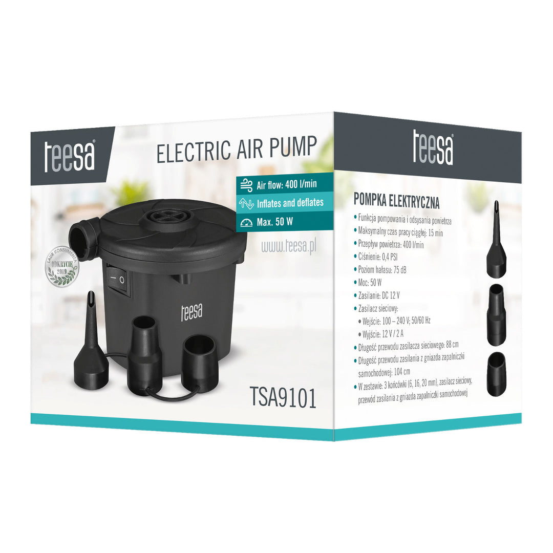 Bomba eléctrica para colchones y piscinas, 12 V, 230 V, Teesa