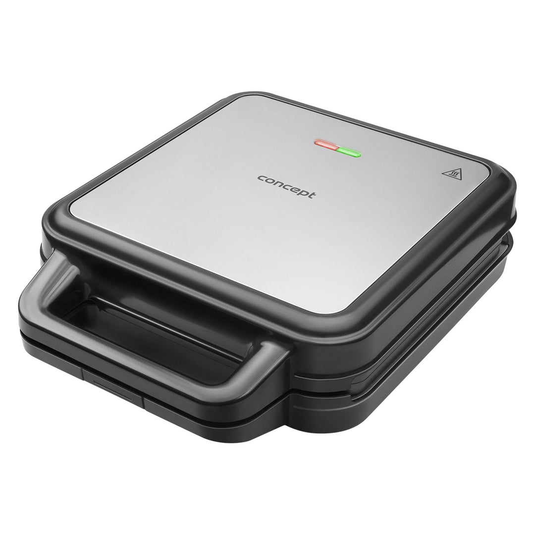 Tostadora de sándwiches Concept, tres placas intercambiables, potencia de 1200 W, superficie antiadherente, indicador luminoso, SV3080