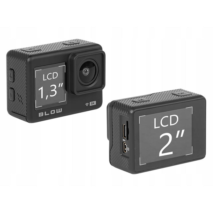 Cámara deportiva Pro4U 5K Blow, calidad 5K Ultra HD, 20 megapíxeles, objetivo gran angular de 160°, resistente al agua, mando a distancia, 78-568#