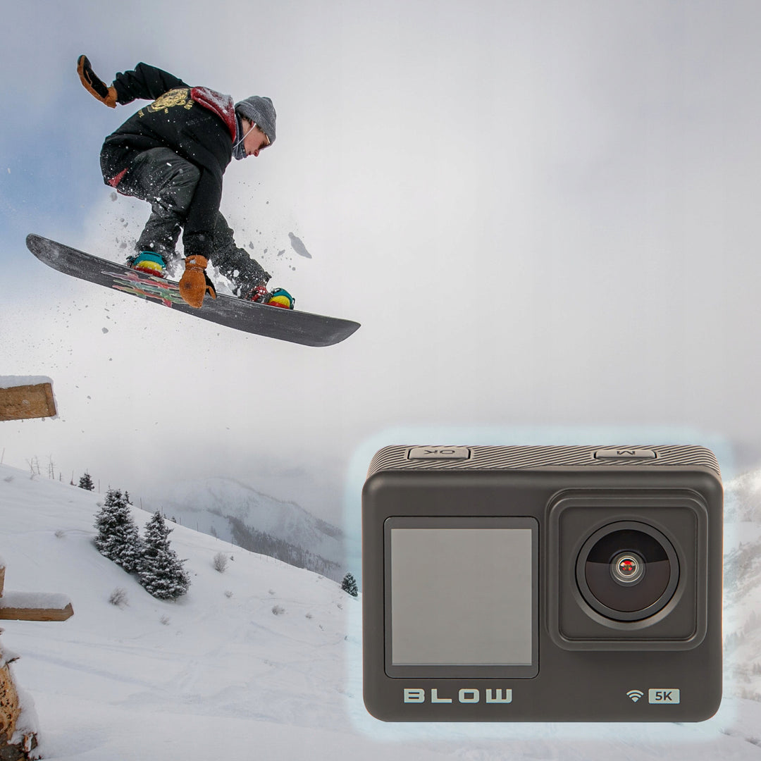 Cámara deportiva Pro4U 5K Blow, calidad 5K Ultra HD, 20 megapíxeles, objetivo gran angular de 160°, resistente al agua, mando a distancia, 78-568#