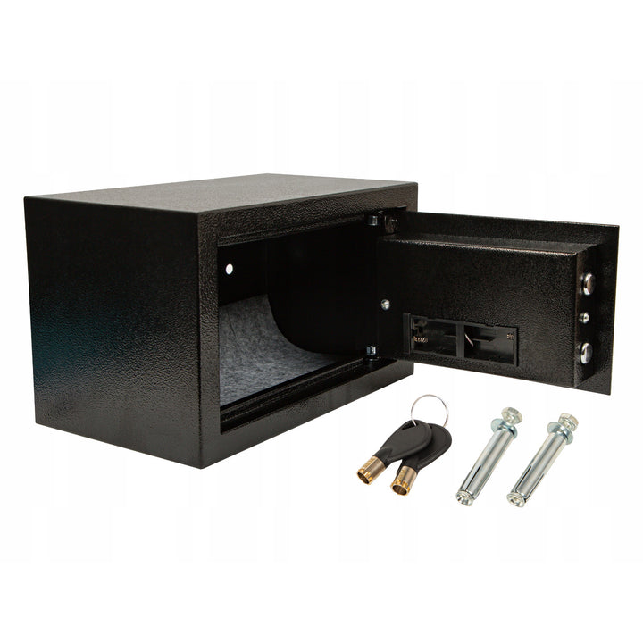 Caja fuerte con cerradura electrónica Blow, dimensiones 31 x 20 x 20 cm, cierre con llave y código, 44-702