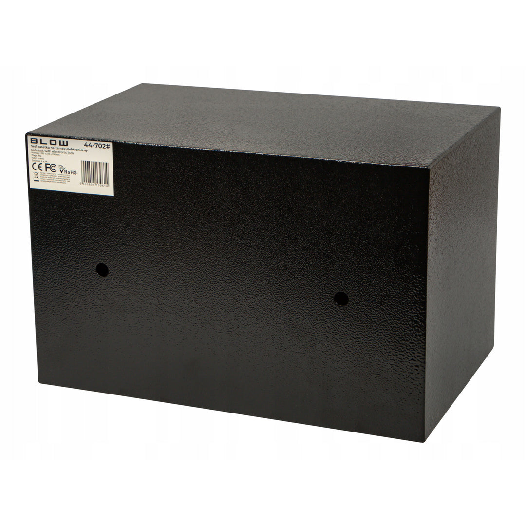 Caja fuerte con cerradura electrónica Blow, dimensiones 31 x 20 x 20 cm, cierre con llave y código, 44-702