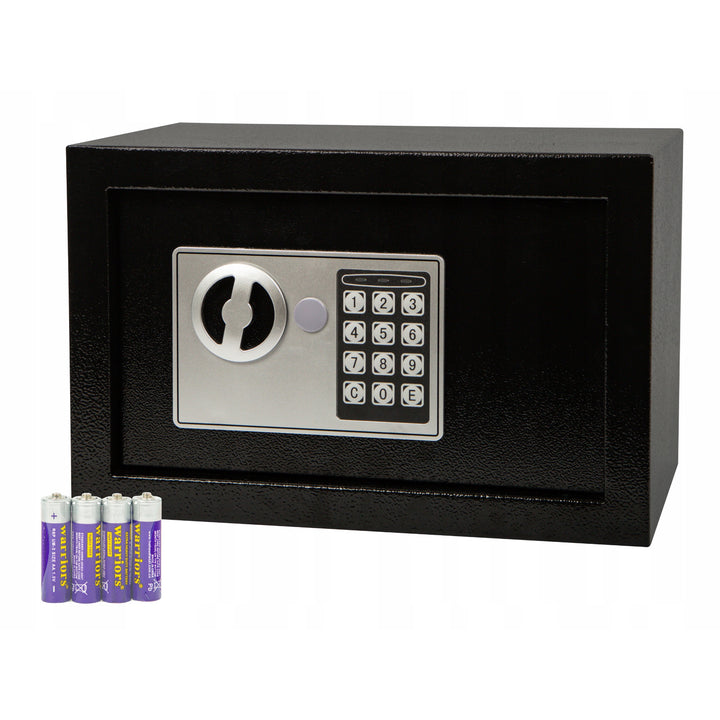 Caja fuerte con cerradura electrónica Blow, dimensiones 31 x 20 x 20 cm, cierre con llave y código, 44-702