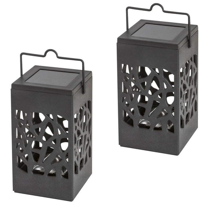 Lámpara solar Mora, 1 lm, grado de protección IP23, color negro, LED de 0,07 W, 8948, 2 unidades