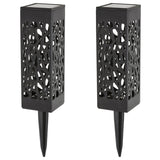 Lámpara solar Mora, 2 lm, grado de protección IP23, color negro, LED de 0,16 W, 8949, 2 unidades