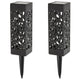 Lámpara solar Mora, 2 lm, grado de protección IP23, color negro, LED de 0,16 W, 8949, 2 unidades