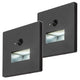 Lámpara Lunca LED 1 W IP20 negra, 3000, 4500, 6500 K, sensor de movimiento, sensor de luz, 77197, 2 unidades