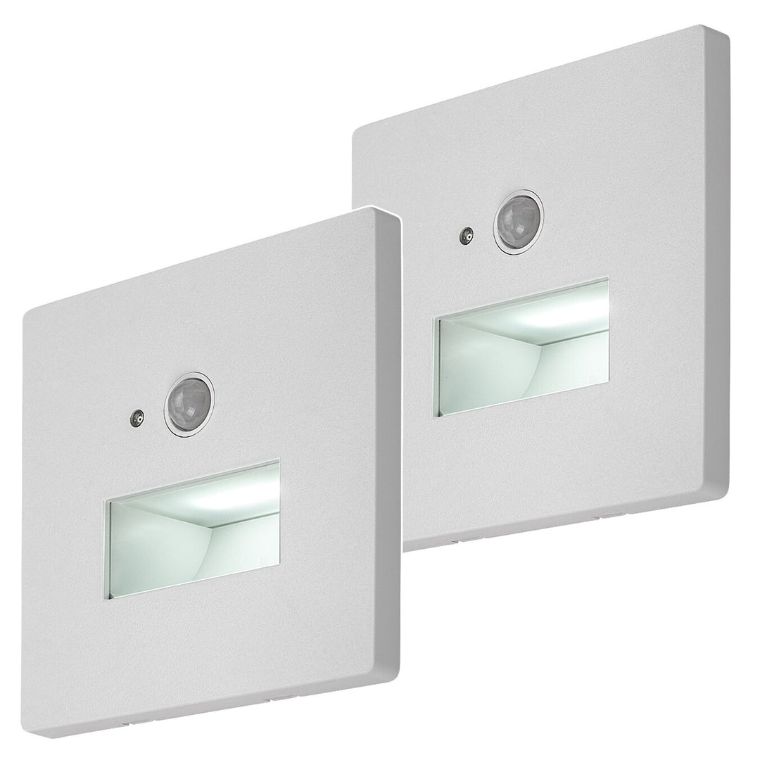 Lámpara Lunca LED de 1 W, IP20, blanca, 3000, 4500 y 6500 K, con sensor de movimiento y sensor de luz, 77198, 2 unidades