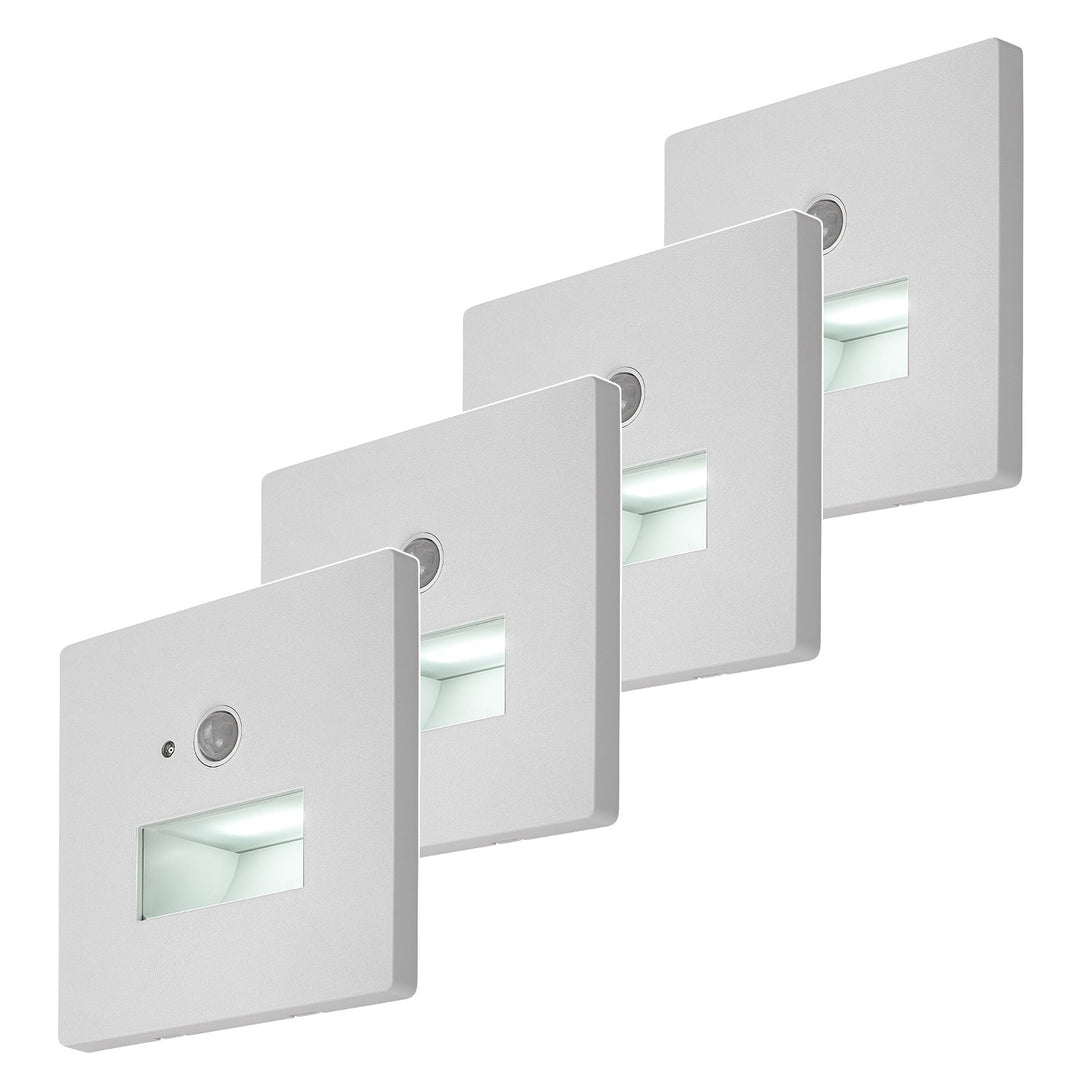 Lámpara Lunca LED de 1 W, IP20, blanca, 3000, 4500 y 6500 K, con sensor de movimiento y sensor de luz, 77198, 4 unidades