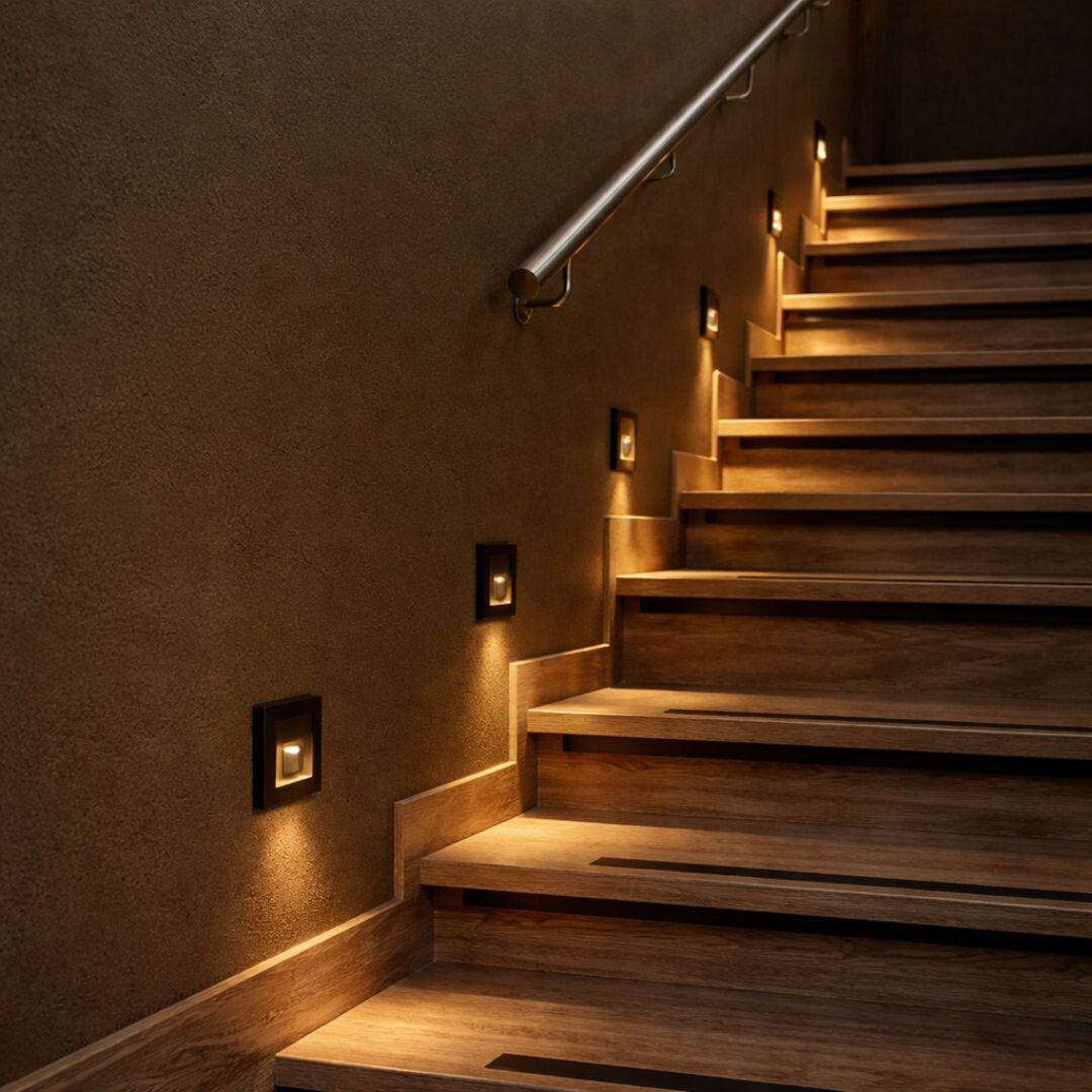 Lámpara Lunca LED de 1 W, IP20, negra, temperatura de color regulable: 3000, 4500 y 6500 K, 77195, 2 unidades